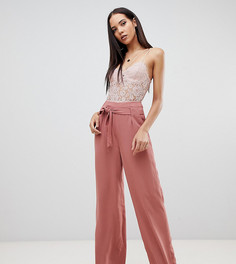 Широкие брюки с поясом Missguided Tall - Коричневый