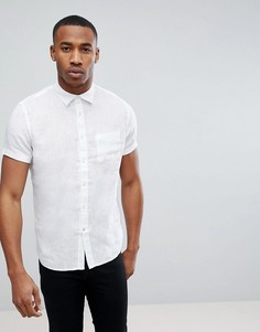 Рубашка с короткими рукавами из 100% льна Celio - Белый