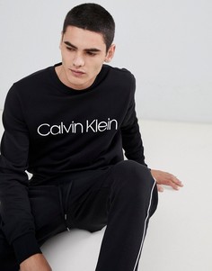 Черный свитшот с логотипом Calvin Klein - Темно-синий