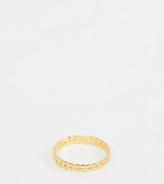Кольцо в виде цепочки из позолоченного серебра ASOS DESIGN - Золотой