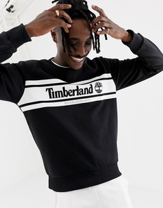 Черный свитшот с принтом логотипа Timberland - Черный