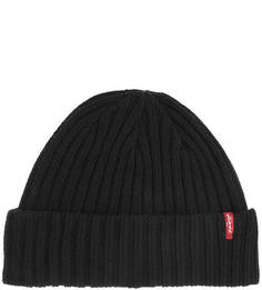 Хлопковая черная шапка Levis®