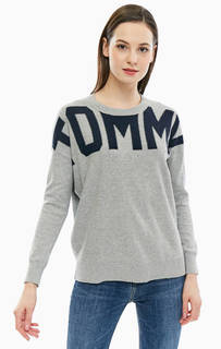 Серый хлопковый джемпер с длинными рукавами Tommy Hilfiger
