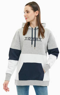Хлопковая толстовка оверсайз с капюшоном Tommy Hilfiger