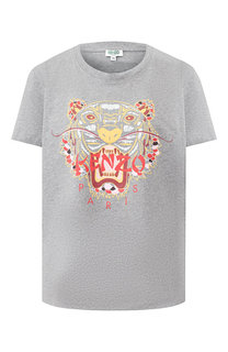 Хлопковая футболка с логотипом бренда Kenzo