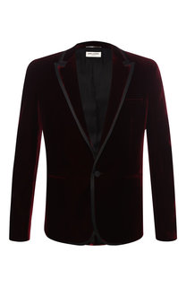 Однобортный пиджак из вискозы Saint Laurent