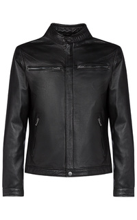Черная куртка из натуральной кожи Urban Fashion for men