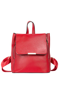 Красный кожаный рюкзак La Reine Blanche