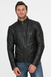 Утепленная кожаная куртка Urban Fashion for men