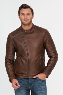 Утепленная кожаная куртка Urban Fashion for men