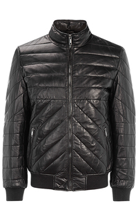 Мужской кожаный бомбер на синтепоне Urban Fashion for men