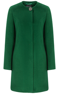 Зеленое полушерстяное пальто La Reine Blanche