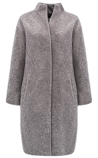 Шуба из вязанной овчины на синтепоне Virtuale Fur Collection