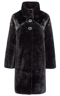 Пальто из овчины с отделкой мехом норки Снежная Королева