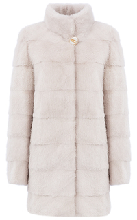 Норковая шуба с воротником-стойкой Flaumfeder