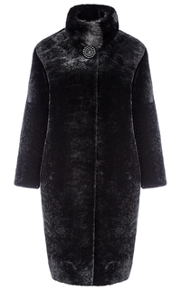 Пальто из овчины с отделкой мехом норки Снежная Королева