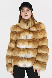Короткая шуба из меха лисы Золотой олимп