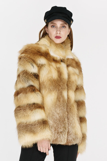 Короткая шуба из меха лисы Золотой олимп