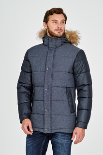 Короткая утепленная куртка с отделкой мехом енота Urban Fashion for men