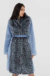 Шуба из аукционного меха норки KOPENHAGEN FUR и лисы Emfasi Pelle