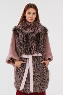Комбинированная шуба из аукционного меха норки KOPENHAGEN FUR и лисы Emfasi Pelle