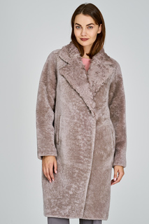 Шуба из овчины с отделкой овчиной калган Virtuale Fur Collection