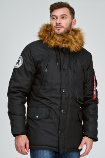 Утепленная куртка с отделкой искусственным мехом Alpha Industries