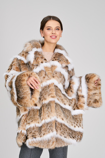 Шуба из меха рыси и песца Erton
