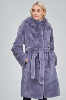 Шуба из меха кролика с отделкой мехом песца Virtuale Fur Collection