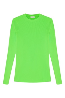 Зеленый джемпер в рубчик Balenciaga
