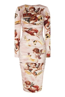 Платье миди с принтом Dolce & Gabbana