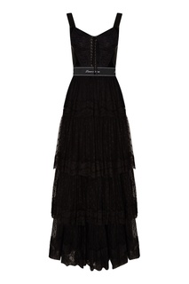 Черное платье с отделкой Dolce & Gabbana
