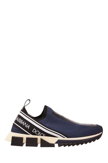 Синие кроссовки с логотипом Dolce & Gabbana