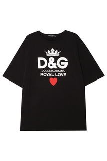 Черная футболка с принтом Dolce & Gabbana