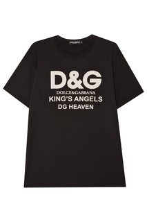 Хлопковая футболка с логотипом Dolce & Gabbana