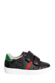 Черные кроссовки с отделкой Gucci Kids