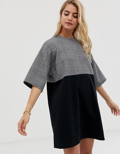 Платье-футболка в клетку ASOS DESIGN - Мульти