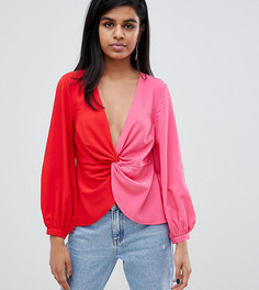 Топ в стиле колор блок ASOS DESIGN Petite - Мульти