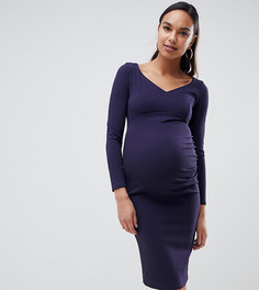 Темно-синее платье-футляр с V-образным вырезом Queen Bee - Темно-синий