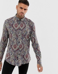 Свободная рубашка с принтом пейсли Bershka - Мульти