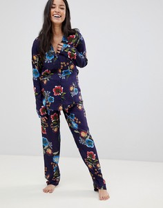 Темно-синий комплект с брюками из 100% модала ASOS DESIGN Maternity - Темно-синий