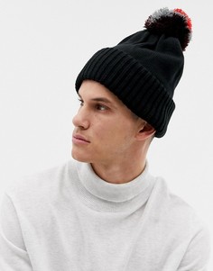 Шапка с помпоном Jack & Jones - Черный