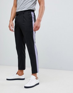 Укороченные брюки-сигареты с полосками ASOS DESIGN - Серый