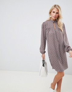 Платье А-силуэта с винтажным принтом Vila - Мульти