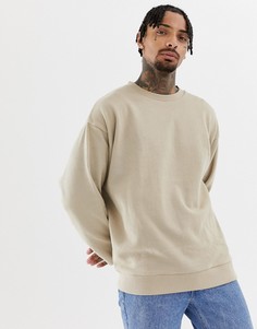 Бежевый oversize-свитшот ASOS DESIGN - Бежевый