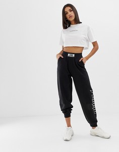 Черные джоггеры с надписью Missguided x Fanny Lyckman - Черный