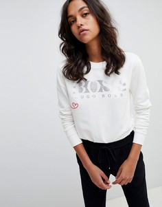 Свитшот с логотипом Boss Casual - Белый