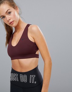 Бордовый бюстгальтер Nike Training Indy - Фиолетовый