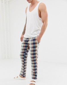 Флисовые брюки в клетку Brave Soul - Синий