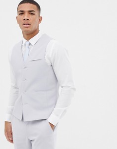 Серый приталенный жилет ASOS DESIGN wedding - Серый